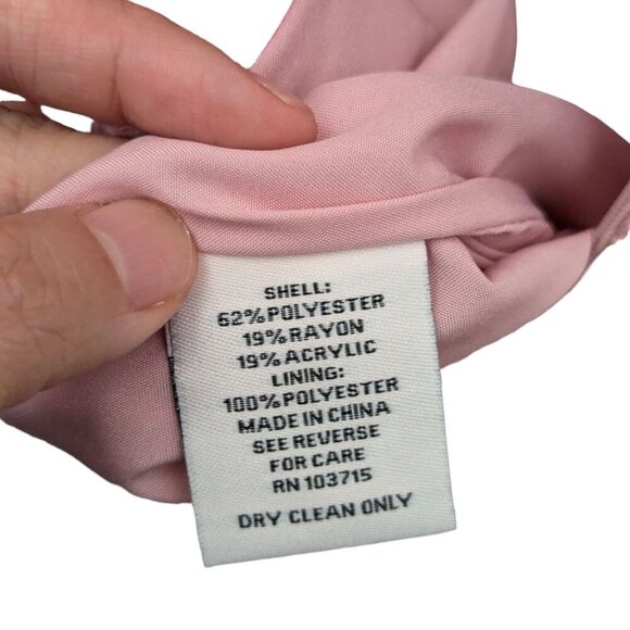 Nanette LePore Pink Boucle Tweed Mini Dress With Pearl Buttons Size 10 - Picture 9 of 9